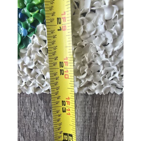 Vintage Mid Century Melted Plastic Popcorn Christmas Candle Pair 23" - Picture 9 of 10